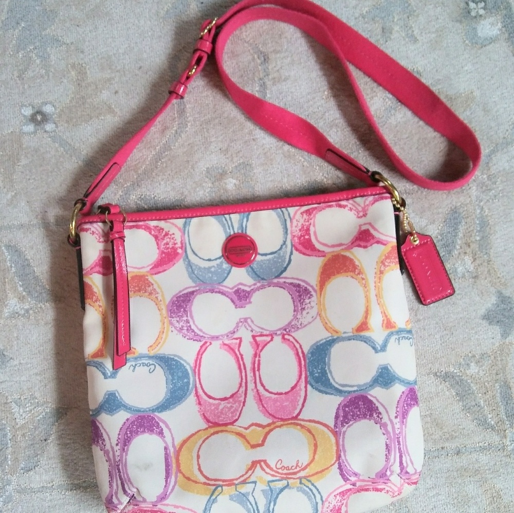 Authentic Coach Rainbow Crossbody (large)